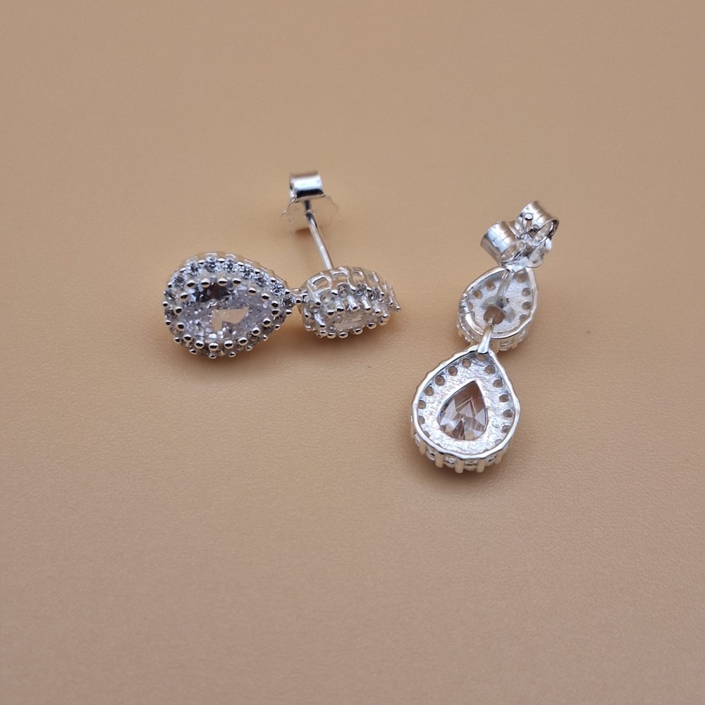 Elegant Silver Teardrop Earrings